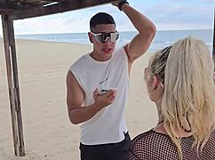 Outdoor encounter with a stranger on the florida beach - max betancur and tatiana alvarez
