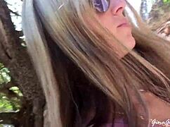 Ibiza trip with blonde teen clothes ripped