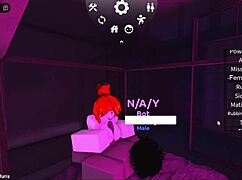 In roblox, the acorn-haired girl gets fucked hard