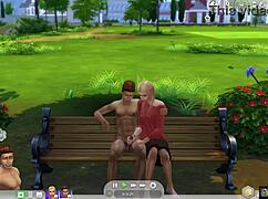 Dangerous blowjob in the park 😏