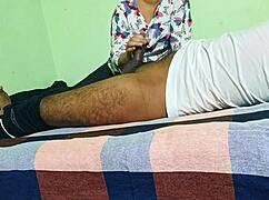 beautiful indian teen in rough doggy with husband's friend