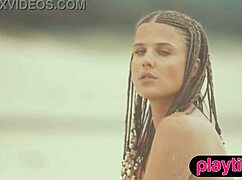 Watch This Petite Australian MILF Striptease, Revealing Her Round Tits And Sandy Bubble Butt In A Surprising Contrast.