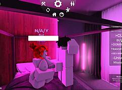 In roblox, the acorn-haired girl gets fucked hard