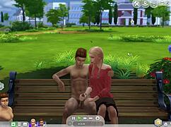 Dangerous blowjob in the park 😏