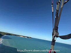 accidentally gave blowjob during paragliding 😱