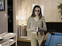 Perv takes advantage of timid teen Aften Opal 😈