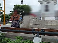 Beautiful Slut Waits for Boyfriend at Mall, Stranger Invites Her Home for Passionate Doggystyle Fucking with Big Cock!