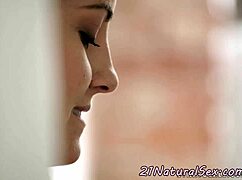 European model explores intimate self-care gently