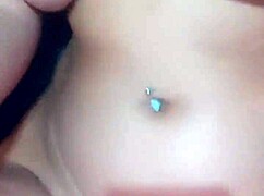 Horny wife uses dildo on tight pussy while husband works 😈