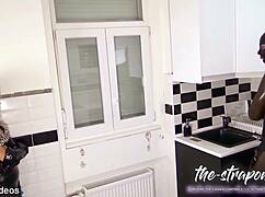 caught in the kitchen, getting fucked mercilessly by mistress tatjana