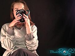 Your morning cup of humiliation with yoga housewife and femdom brunette