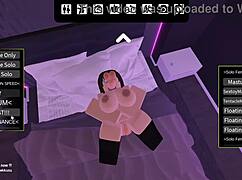 Ayumu Kasuga masturbates, then gets fucked by floating cocks in Roblox.