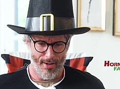 Taboo Fucking With Daddy And Uncle Before Thanksgiving Feast With Family
