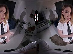 dark room vr - redhead in punishment scene