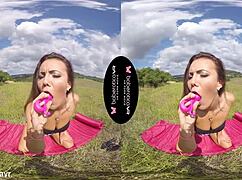 Vanessa Decker enjoys solo time in virtual reality.