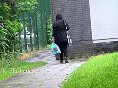 sexy ashley rider flashes perky tits in public with voyeur babes.