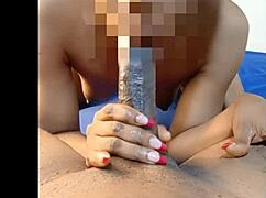 She masturbates, squirts, gives blowjob, then missionary fuck with cumshot 😏