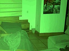 Stepfather gets into his stepdaughters bed at midnight to fuck her while hiding his wife 😏