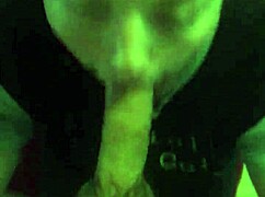 Sucking cock in an intriguing contrasting session.