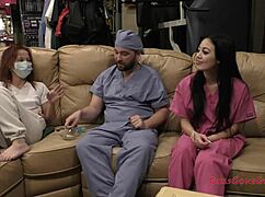 Blaire Celeste's yearly physical! Shaved and hairless in latex gloves at the hospital!