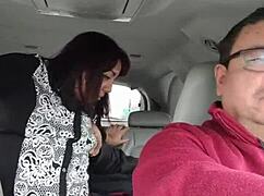 feeling the thrill of being fucked by a stranger in the car backseat while my love drives