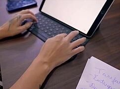 Boss fucks my hairy pussy, diverted from secretary duties