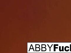 abigail hops into a quick shower and shaves her smooth pussy