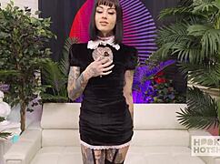 tattooed supermodel cc dolls embarks on extreme anal hookup. rough fucking leads to gaping and cumshot.