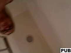 tiny babe elsa jean casually fingers her hairy pussy in a relaxed solo session