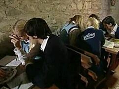 The maid student begins her day in the european household