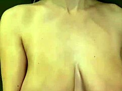 the pregnant stepmother slowly reveals her milky tits from the red bra in the quiet room