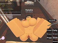 66 roblox porn parody with anal, blowjob, and riding scenes in the game