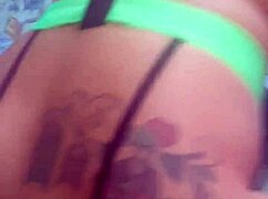 Redhead Teases Neighbor by Shaving Pussy for Facial