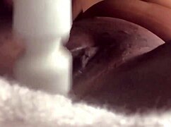 sexy ebony girl spreads big ass and masturbates with vibrator