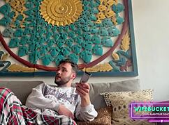 shy blonde wife spreads legs for pussy fingering