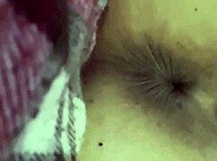 She thrusts the anal plug with vibrations