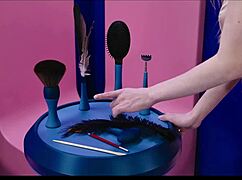 cute brunette brill angel tied up and tickled - feather feet tickling with petite 18+ nata gold