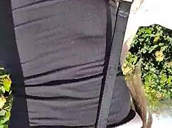 Latina masturbating in public shop spot 😏