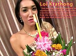 Ladyboy gives bareback and handjob