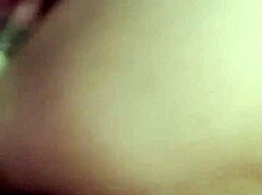 She thrusts the anal plug with vibrations