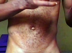 Lonely African Man Touches His Body After Dancing Naked