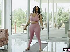 'I caught the man's cum during our workout,' says hot milf Paris the Muse