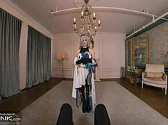 Skinny Bronya in stockings gets fucked moaning in Honkai Star Rail cosplay parody