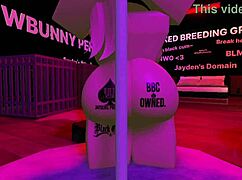 Nasty White Bitch Enters Hood Surrounded by Thugs in Roblox