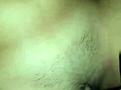 Cumshot on hairy belly during sex