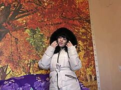 Milf In Down Coat Sucks Big Dildo In Various Positions Amateur Fetish