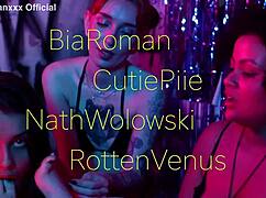 Foot worship tickling fetish with big tits bondage!