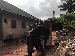 mad bbw picks dirt from bin, gets fucked by lonely guy