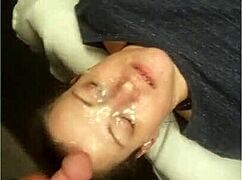 Dirtydees slave endures intense cum bukkake compilation