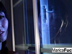 Japanese Pornstar Marica Hase Slowly Gets Completely Nude